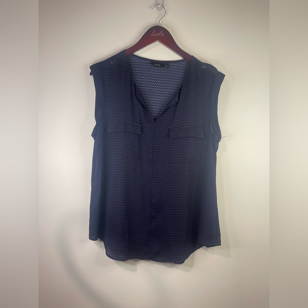 Apt. 9 Blue Sleeveless Blouse - Picture 2 of 9
